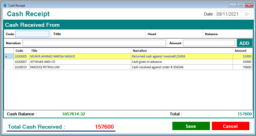 3 Cash Receipt