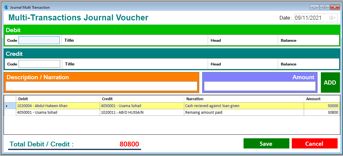 5 Journal Voucher
